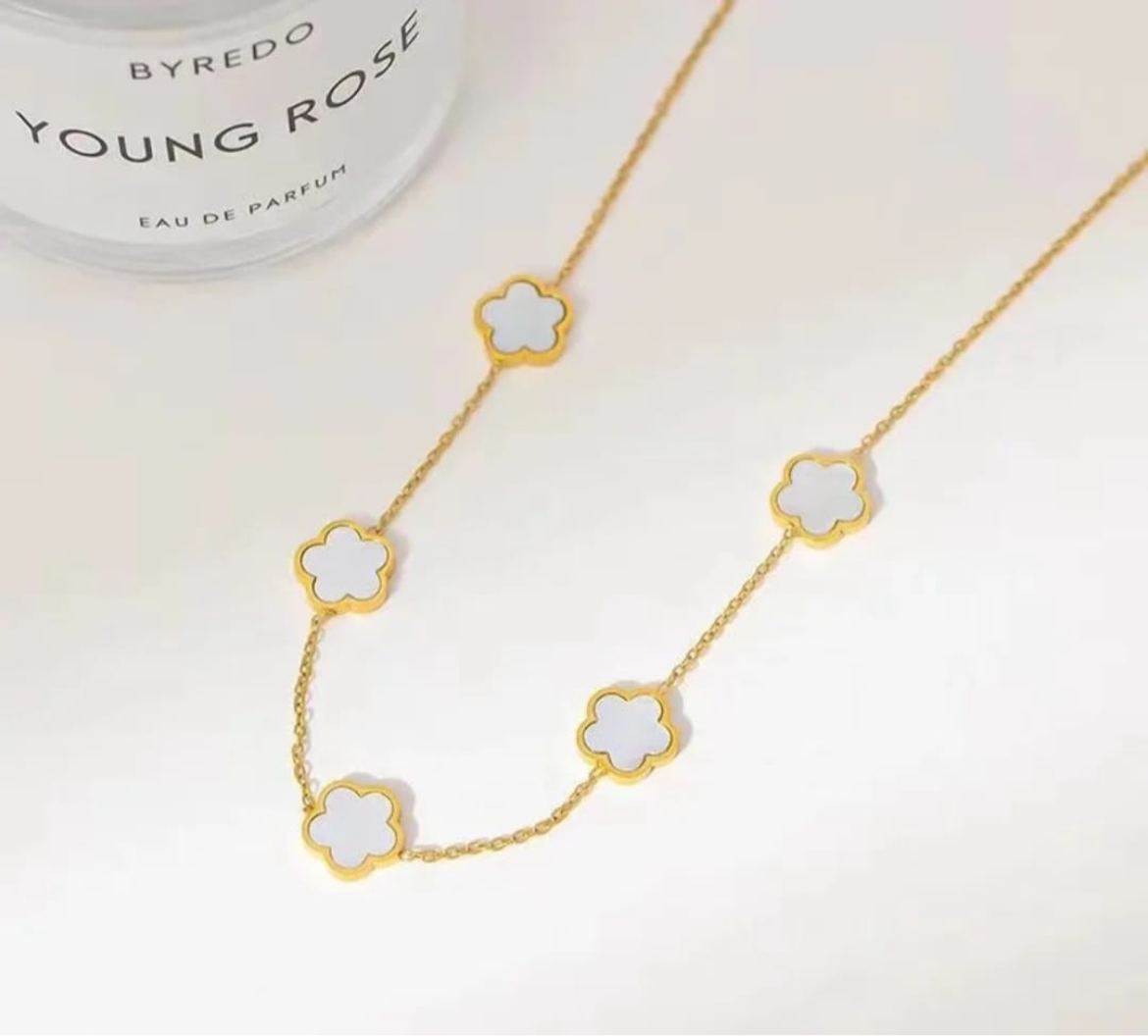 Anti Tarnish Flower Necklace