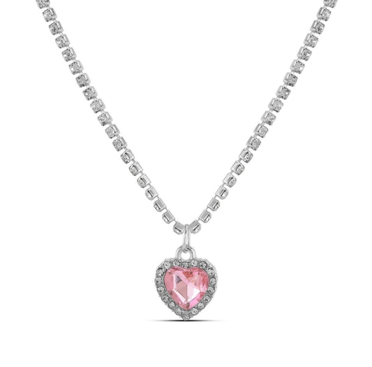 Pink Heart Necklace