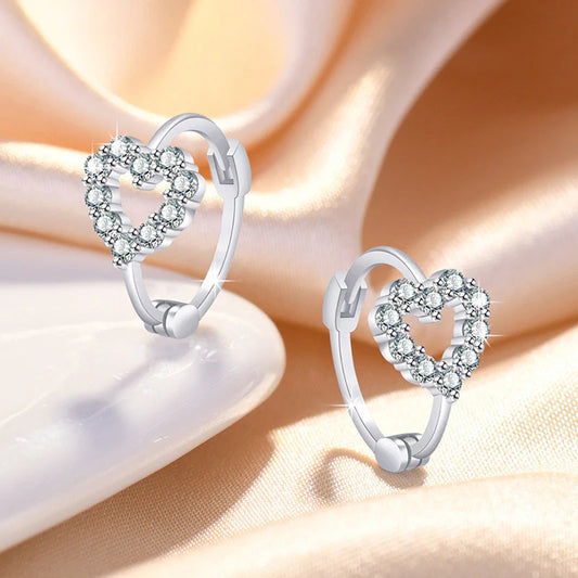 Silver Plated Heart Studs