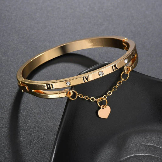 Roman Number Engraved Bracelet