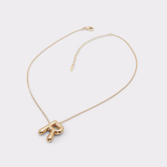 Anti Tarnish Gold Plated Necklace Letter R