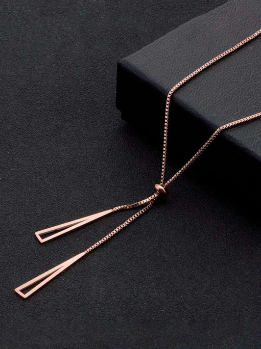 Rose Gold Geometric Necklace