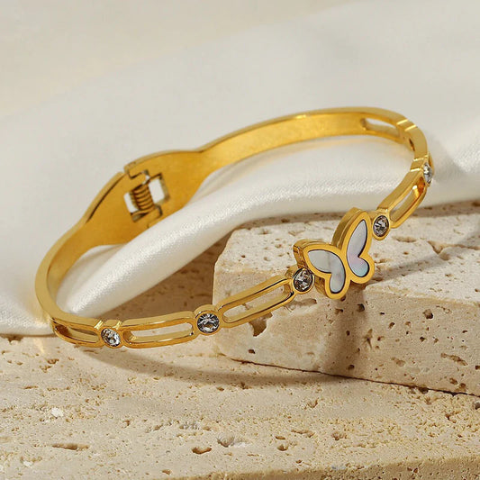 Anti Tarnish Minimalist Butterfly Bracelet